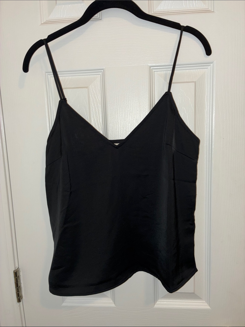 Black satin Spaghetti Strap Camisole